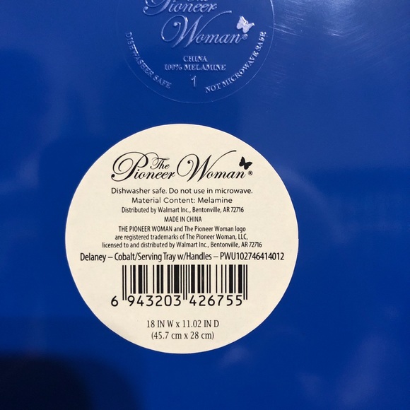 Pioneer Woman Delaney Serving Tray w/ Handles - Picture 4 of 4